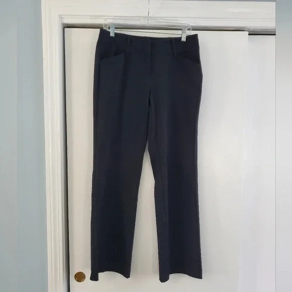 New York & Company 7th Avenue Black Bootcut 6 Regular Dress Pants - Picture 1 of 7